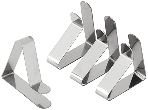 Gilberts Food Service Tischtuchklammern, 4 Stück, Silber von Gastromax