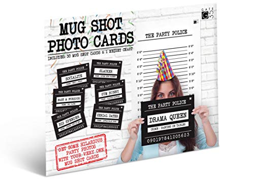 Mugshot Photo Booth Set - 30 Lustige Geburtstag Bachelorette Schilder - Inklusive Hintergrund Mugshot Photo Booth Set - 30 Lustige Geburtstag Bachelorette Schilder - Inklusive Hintergrund von Gate 35