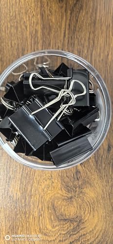 20 schwarze Büroklammern, Ordner, Schulbedarf, Bürobedarf, Schreibtische und notwendige Lehrerbedarf von Gatijan