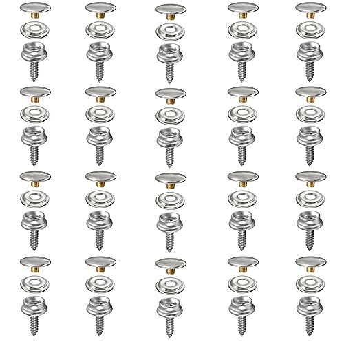 Gativs Druckknöpfe Edelstahl 20 Stück Druckknöpfe Set Snaps Fastener Druckknöpfe Metall Druckknopf Set Druckknopf Schraubbar 3 Teil Schraub-Set Druckknopf zum Anschrauben für Planen Zelten Gativs Druckknöpfe Edelstahl 20 Stück Druckknöpfe Set Snaps Fastener Druckknöpfe Metall Druckknopf Set Druckknopf Schraubbar 3 Teil Schraub-Set Druckknopf zum Anschrauben für Planen Zelten von Gativs