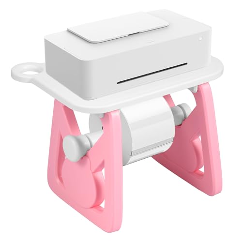 Etikettenspender für Thermodrucker Etiketten Thermodruckerständer Desktop-Etikettenhalter Sichern Sie Aufkleber Etiketten Gegen Verrutschen für Büros Wohnungen Lagerhallen Supermärkte(Rosa) von Gatphy