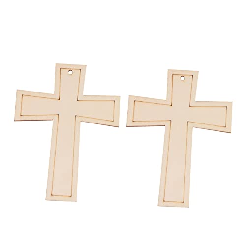Gatuida 1 12 Stück Deko-anhänger Aus Holzspänen Wanddekoration Anhänger Kreuzen Kreuz Zum Basteln Kreuze Zum Basteln Zauber Zum Basteln Hängend Holzscheiben Holzhohlhandwerk Bambus Beige von Gatuida