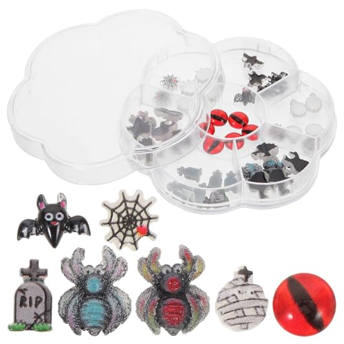 Gatuida 1 Box Halloween-Nagel-Charms: Nagelkunstzubehör für Party-Make-up – süße Harz-Charms – mit klassischen Halloween-Elementen, DIY-Zubehör Gatuida 1 Box Halloween-Nagel-Charms: Nagelkunstzubehör für Party-Make-up – süße Harz-Charms – mit klassischen Halloween-Elementen, DIY-Zubehör von Gatuida