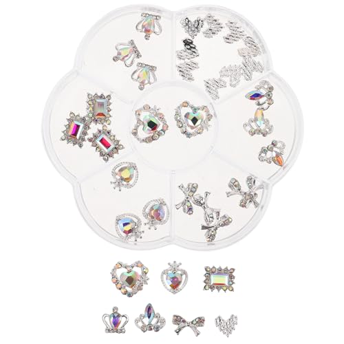 Gatuida 1 Box Strass-Nagel-Charms: Nagelverzierungen/Charms/Schmuck/Edelsteine, Herz, Schleife und Krone für Kunst und Handwerk, funkelnd und trendig – Maniküre-Kunstbedarf Gatuida 1 Box Strass-Nagel-Charms: Nagelverzierungen/Charms/Schmuck/Edelsteine, Herz, Schleife und Krone für Kunst und Handwerk, funkelnd und trendig – Maniküre-Kunstbedarf von Gatuida