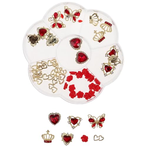 Gatuida 1 Box Strass-Nagel-Charms: Nagelverzierungen/Charms/Schmuck/Edelsteine, Herz, Schmetterling und Krone für Kunst und Handwerk, funkelnd und trendig – Maniküre-Kunstbedarf Gatuida 1 Box Strass-Nagel-Charms: Nagelverzierungen/Charms/Schmuck/Edelsteine, Herz, Schmetterling und Krone für Kunst und Handwerk, funkelnd und trendig – Maniküre-Kunstbedarf von Gatuida