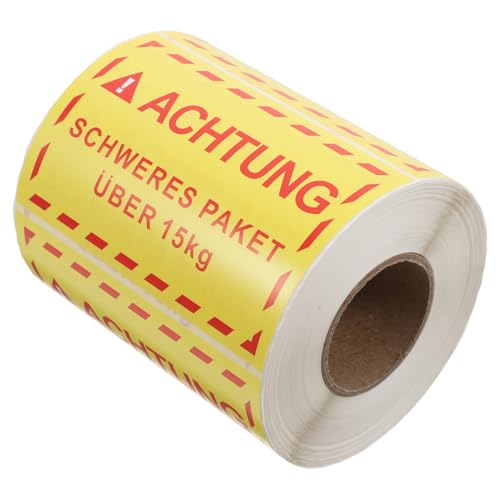 Gatuida 1 Etikett „übergewicht“. Warnschild Warnaufkleber Vorsichtsband Etikettenaufkleberpapier Versandaufkleber Umzugsetiketten Für Kartons Yellow Beschichtetes Papier von Gatuida