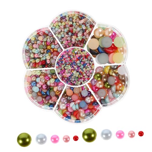 Gatuida 1 Karton Abs Halbperlen Flacher Rückseite für Basteln und Nail Art Bunte Halbperlen DIY Schmuck Zubehör mit Aufbewahrungsbox für Nagel Schmuckdekor Gatuida 1 Karton Abs Halbperlen Flacher Rückseite für Basteln und Nail Art Bunte Halbperlen DIY Schmuck Zubehör mit Aufbewahrungsbox für Nagel Schmuckdekor von Gatuida