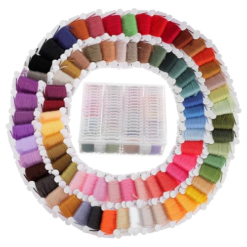 Gatuida 1 Kasten 80 Baumwollfaden Gewachst Nähen Stickfaden Mehrfarbiges Stickgarn Spulen Nähgarn Vielfältig Handnähgarn Garn Zum Sticken Bunt Produkt Faden Für Nähmaschine Stickgarn-kit von Gatuida