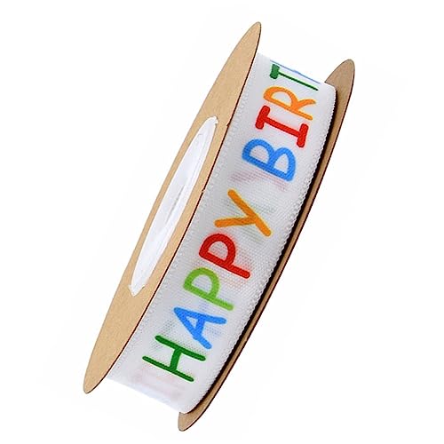 Gatuida 1 Rolle 10 Geburtstagsseidegürtel Bandgeschenke Verpackung verschiedene Bänder Wired Happy Birthday Ribbon verdrahtet wickeln Geschenkband zum Geburtstag Geburtstagszubehör von Gatuida