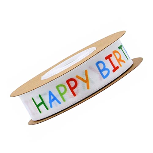 Gatuida 1 Rolle 10 Partybänder Geburtstagsbetriebsband Schleife Geschenkband Zum Geburtstag Wickelband Geburtstagsdruckband Dünn Satinband Zum Geburtstag Wickeln Geburtstagsband von Gatuida