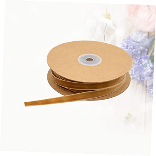 Gatuida 1 Rolle Samtband Flockmaterial Dekorative DIY Ribbons für Kleidung Haarschmuck und für Hochzeiten Partys und Bastelarbeiten Kaffee von Gatuida