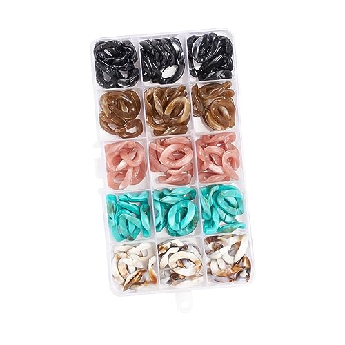 Gatuida 1 Satz Acryl Verbindungsringe Set für DIY Schmuckherstellung Teilig Leicht und Robust für Armbänder und Kreative Bastelprojekte von Gatuida