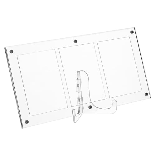Gatuida 1 Satz Acrylstein Displayständer Aus Acryl Staffelei Stehen Rahmenstand Inhaber Von Baseballkarten Kartenausstellungskoffer Abgestufte Kartenanzeige Plakette Transparent von Gatuida