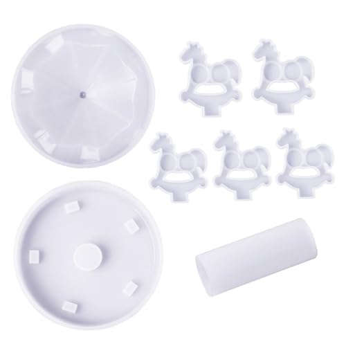 Gatuida 1 Satz DIY Silikonform für Karussell Epoxidharz Gießform für Kreative Bastelprojekte Wiederverwendbar Leicht zu Entformen für Dekoration und Handwerk Gatuida 1 Satz DIY Silikonform für Karussell Epoxidharz Gießform für Kreative Bastelprojekte Wiederverwendbar Leicht zu Entformen für Dekoration und Handwerk von Gatuida