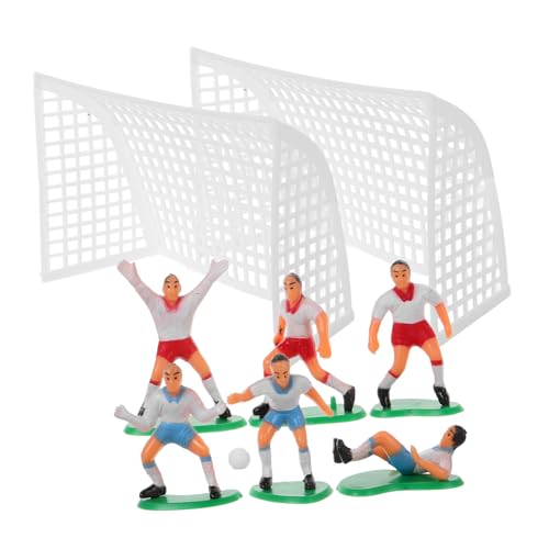 Gatuida Fußball-dekorationsset – Miniatur-fußballspieler Fußball-kuchenaufsätze Fußball-geburtstagsdekorationen England-fußball-dekorationen von Gatuida