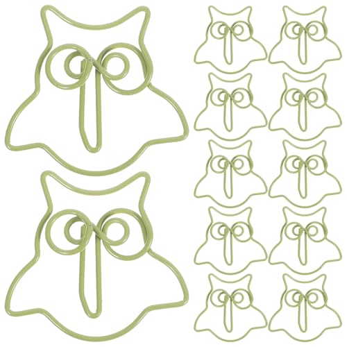 Gatuida 1 Satz Katzenkopf Büroklammern Kreative Und Dekorative Owl Shaped Paper Clips Für Schule Büro Und Zuhause Langlebige Und Praktische Dokumentenfixierungsklammern 50 Stück von Gatuida