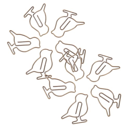 Gatuida 1 Satz Kreative Packung Antike Vogel Büroklammern Dekorative Metall Clip Für Notizen Dokumente Und Scrapbooking Vielseitige Klammern Für Büro Und Zuhause 20 Stück von Gatuida