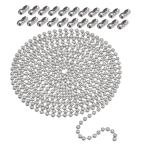 Gatuida 1 Satz Kugelkette mit Verbindungsclips für Hundemarken Schlüsselanhänger und Diy Schmuckprojekte Langlebig und Einfach zu Montieren Gatuida 1 Satz Kugelkette mit Verbindungsclips für Hundemarken Schlüsselanhänger und Diy Schmuckprojekte Langlebig und Einfach zu Montieren von Gatuida
