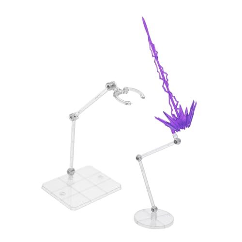 Gatuida 1 Satz Laserenergie-Ornamente Gestell Stand Auswirkungen Unterstützung Aktionsfigurhalter Figurenhalterung Figuren Dekoration Actionfiguren-Basis Puppenständer Plastik Violett von Gatuida