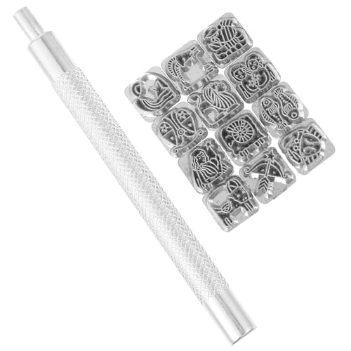 Gatuida 1 Satz Leder Prägewerkzeug mit Griff DIY Stempel für Lederhandwerk Einfache Anwendung Präzise Ergebnisse für Kreative Projekte und Designs Gatuida 1 Satz Leder Prägewerkzeug mit Griff DIY Stempel für Lederhandwerk Einfache Anwendung Präzise Ergebnisse für Kreative Projekte und Designs von Gatuida