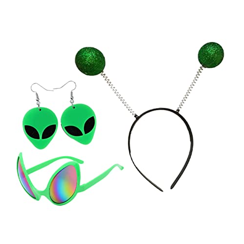 Gatuida 1 Satz Teiliges Halloween Kostüm Accessoire mit Stirnband Brille Ohrringen für Feierliche Anlässe Fotografie Mehr von Gatuida