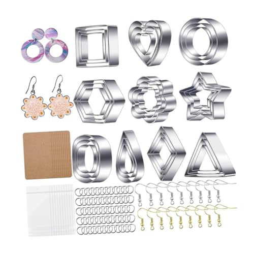 Gatuida 1 Satz Teiliges Set Ausstechern für Schmuckherstellung Vielseitige Formen für DIY Ohrstecker Geeignet für Polymer Fondant und Mehr Gatuida 1 Satz Teiliges Set Ausstechern für Schmuckherstellung Vielseitige Formen für DIY Ohrstecker Geeignet für Polymer Fondant und Mehr von Gatuida