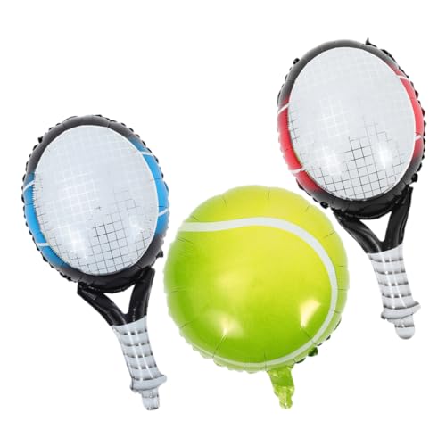 Gatuida 1 Satz Tennis Balloons und Schläger Set Teiliges Set aus Folienballons für Geburtstagsfeiern und Hochzeiten für Tennis Partys Schnelles Aufblasen Robust und Langlebig von Gatuida