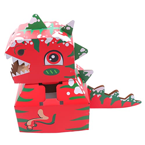 Gatuida 1 Satz Tragbare DIY Pappbox Dinosaurier Kreatives Bastelspielzeug für Cosplay Rollenspiel Fördert Fantasie und Geschicklichkeit Leuchtendes Design von Gatuida