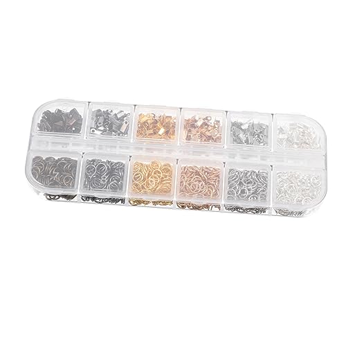 Gatuida 1 Schachtel DIY Schmuckherstellungsset mit Karabinerverschlüssen und Offenen Sprungringen Vielseitige Zubehörteile für Armbänder und Kreative Bastelprojekte von Gatuida