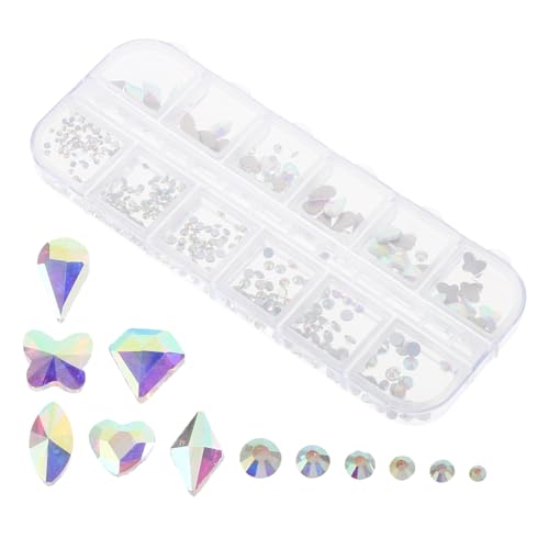 Gatuida 1 Schachtel Fächer DIY Nageldesign Strasssteine Flach Holografisch Ab Glassteine Nagelkunst Dekoration Vielseitige Nail Charms für Maniküre und Nagelzubehör Gatuida 1 Schachtel Fächer DIY Nageldesign Strasssteine Flach Holografisch Ab Glassteine Nagelkunst Dekoration Vielseitige Nail Charms für Maniküre und Nagelzubehör von Gatuida