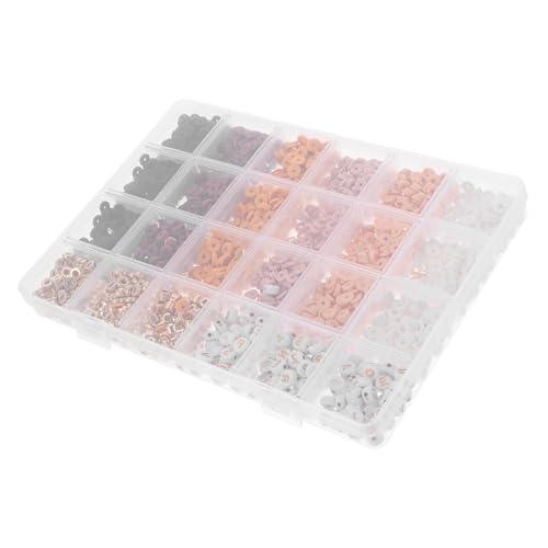 Gatuida 1 Schachtel Fächer Polymer Buchstabenperlen mit Abstandshalter für DIY Armband Schmuckherstellung Weiche Flexible Perlen Braun Elegantes Design Vielseitiges Bastelzubehör von Gatuida