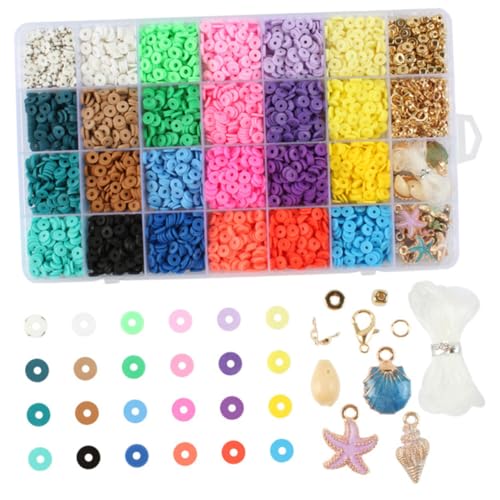 Gatuida 1 Schachtel Fächer Spacer Loose Beads Bunte Polymer Clay Perlen für Armband DIY Langlebiges Schmuckherstellungszubehör Kreative Flache Perlen für Armbänder Gatuida 1 Schachtel Fächer Spacer Loose Beads Bunte Polymer Clay Perlen für Armband DIY Langlebiges Schmuckherstellungszubehör Kreative Flache Perlen für Armbänder von Gatuida