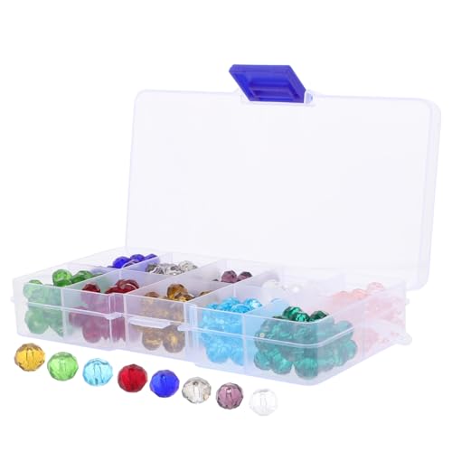 Gatuida 1 Schachtel Fächer aufbewahrungsbox mit Glatten Flachen Glasperlen für DIY Schmuckherstellung Bunte Perlen für Armbänder und Ketten für Kreative Bastelprojekte und Gatuida 1 Schachtel Fächer aufbewahrungsbox mit Glatten Flachen Glasperlen für DIY Schmuckherstellung Bunte Perlen für Armbänder und Ketten für Kreative Bastelprojekte und von Gatuida