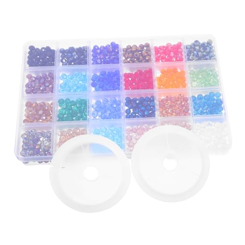Gatuida 1 Schachtel Glasperlen DIY Schmuck lose Perlen Armband runde Perlen Abstandsperlen für Ohrringe Perlen zur Schmuckherstellung Perlen für Armbänder Spacer Perlen Glasrunde Perlen von Gatuida