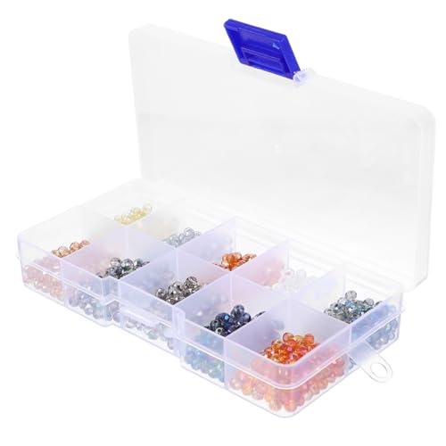 Gatuida 1 Schachtel Kristallgelbe Glasperlen DIY Schmuck Bastelset Bunte Perlen für Armbandherstellung für Kreative Handarbeiten und von Gatuida