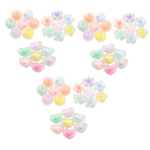 Gatuida 1 Schachtel Spacer Perlen mit Bunte Acrylperlen für DIY Schmuckherstellung Leichte Langlebige Perlen zum Auffädeln für Armbänder und Halsketten Gemischte Formen Wie Herz und Blume von Gatuida