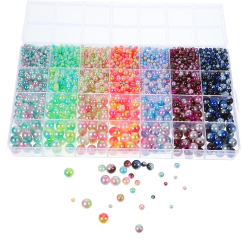 Gatuida 1 Schachtel Teiliges Kunststoffperlen Farben Schimmernde Perlen für Schmuckherstellung DIY Armbänder und Halsketten Glatte Spacer Perlen für Bastelprojekte Gatuida 1 Schachtel Teiliges Kunststoffperlen Farben Schimmernde Perlen für Schmuckherstellung DIY Armbänder und Halsketten Glatte Spacer Perlen für Bastelprojekte von Gatuida