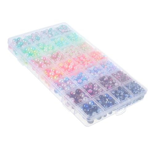 Gatuida 1 Schachtel Teiliges Perlen in Farben Schmuckherstellung Beads für DIY Armbänder Halsketten Glatte Langlebige Bastelperlen für Kreative Schmuckgestaltung und Handarbeitsprojekte von Gatuida