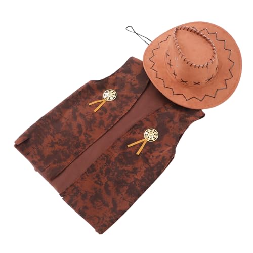 Gatuida 1 Set Jeansanzug Herrenbekleidung Mini Cowboyhüte Cowboykostüm Cowboyhut Zubehör Cowboy Partyhüte Party Cowboyhüte Cowboy Mottoparty Dekorationen DIY Cowboyhut Stoff von Gatuida