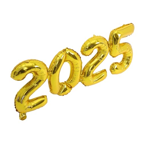 Gatuida 1 Set Luftballons Aus Aluminiumfolie, Neujahrspartyzubehör, Zahlenballons 2025 von Gatuida