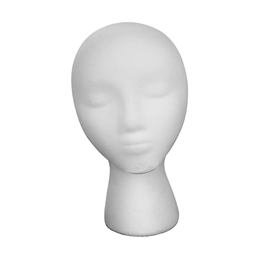 Gatuida 1 Stück Mannequin Kopf für Hüte und Schals Weiblicher Puppenkopf für Perücken und Haarstyling für Salon DIY Projekte und Ausstellungen von Gatuida