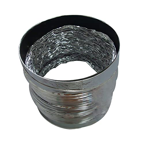 Gatuida 1 Stück Trockner Abluftschlauch Heizungskanal Kanalschlauch Drinnen Aluminium Isolierung Belüftungssystem Entlüftungsschlauch Verlängern Trocknerentlüftung Entlüften Rohr Silver von Gatuida