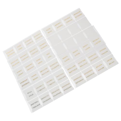 Gatuida 10 Blatt Bibelindex Tabs aus Hochwertigem Leder für Bibelstudium Dekorative Bibelregisterkarten mit Klarer Langlebig und Praktisch für Diy Projekte Index und Leeren Etiketten von Gatuida