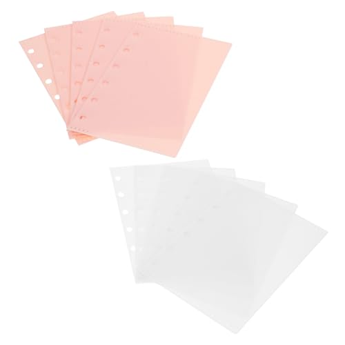 Gatuida 10 Blatt Binder Pocket Transparente Wasserdichte Dokumententaschen mit Löchern für Visitenkarten und Lose und Transparent von Gatuida