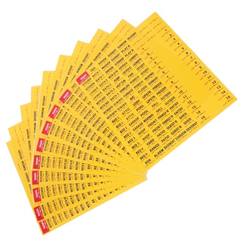 Gatuida 10 Blatt Etikett Für Den Schaltkasten Weiß Etiketten Für Schalttafeln Etiketten Für Leistungsschalter Aufkleber Für Leistungsschalter Streifen Abdeckung Breaker Papier von Gatuida