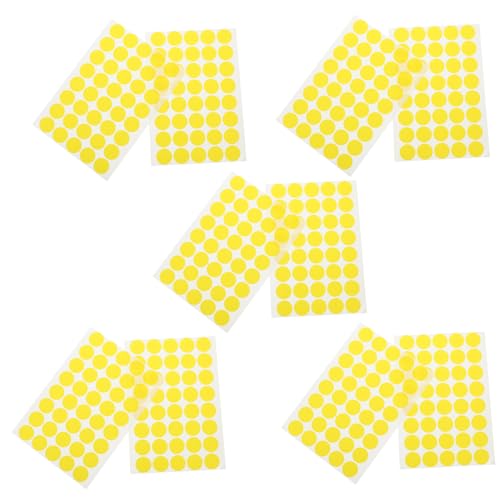 Gatuida 10 Blatt Kreisetiketten Kleine Kreisaufkleber Farbige Runde Aufkleber Klebrig Etiketten Aufkleber Punkte Mini Runden Kleine Runde Aufkleber Büropunktaufkleber Yellow Papier von Gatuida