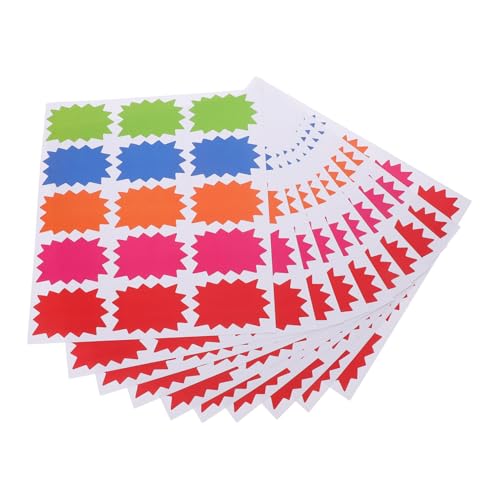 Gatuida 10 Blatt Preisschilder für Flohmärkte Selbstklebende Preisetiketten pro Blatt für Einzelhandelsgeschäfte und Garagenverkäufe Schnell und Einfach zu Beschriften von Gatuida