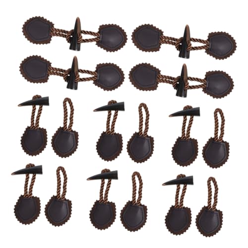 Gatuida 10 Paare Horn Knebelknöpfe aus Harz Klassische Vintage-optik Stabile Verschlussknöpfe für Mäntel Dufflecoats und Winterjacken Robustes Nähzubehör Ersatzknöpfe für Damen und Herren von Gatuida