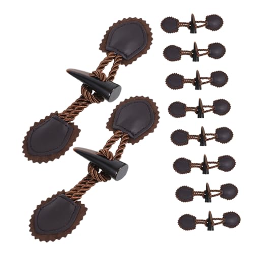 Gatuida 10 Paare Resin Horn Toggle Knöpfe Vintage Hornverschlüsse aus Widerstandsfähigem Harz Ersatzknöpfe für Mäntel und Winterjacken Dekorative Nähknöpfe für Damen und Herren von Gatuida
