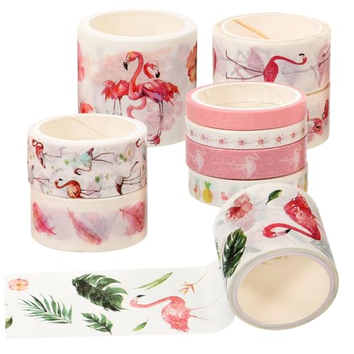 Gatuida 10 Rollen Flamingo Washi Tape Buntes Verschleißfestes Scrapbook Klebeband für DIY Handwerk Geschenkverpackung Journaling Ästhetische Gatuida 10 Rollen Flamingo Washi Tape Buntes Verschleißfestes Scrapbook Klebeband für DIY Handwerk Geschenkverpackung Journaling Ästhetische von Gatuida